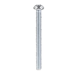 HILLMAN No. 6-32 X 1-1/2 in. L Combination Round Head Zinc-Plated Steel Machine Screws 100 pk