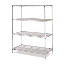 InterMetro 74.5 in W x 1 in H x 1 in D Steel Shelf Post -Case of 4 