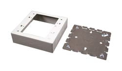 Legrand 4-3/4 in. Square Metal 2 gang Outlet Box Ivory