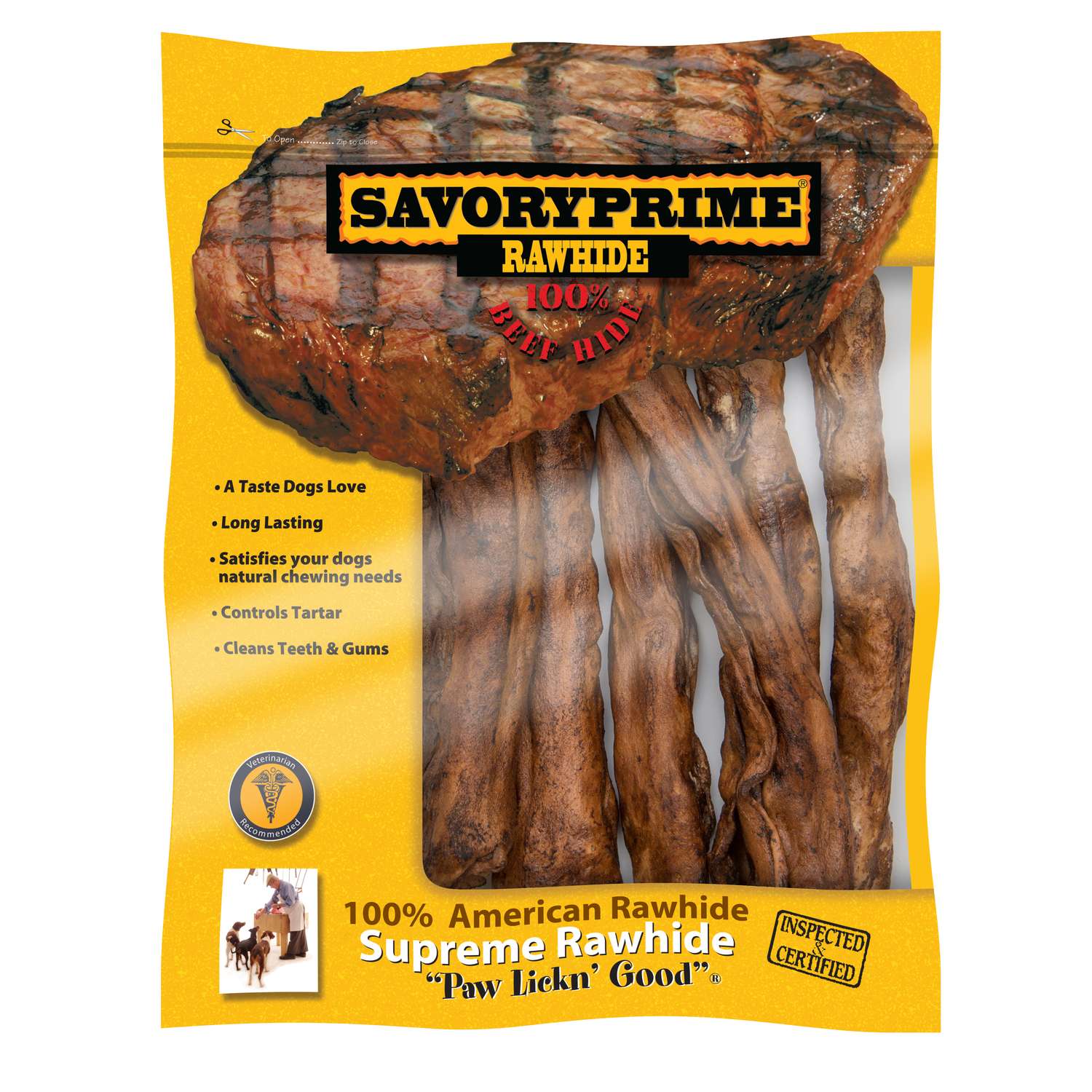 Savory Prime Large Adult Rawhide Bone Beef 7 pk Ace Hardware