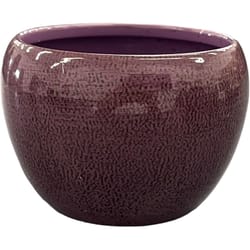 Robert Allen 5 in. D Steel Petite Braeburn Planter Purple