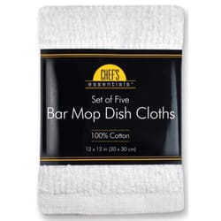 Kane Home White Cotton Bar Mop Dish Cloth 5 pk