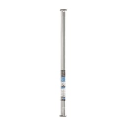 John Sterling Pro 72 in. L X 1 in. D Adjustable Platinum Steel Closet Rod