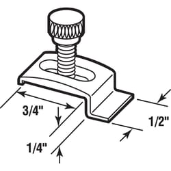 Prime-Line White Aluminum Storm Door Clip For 1/4 inch 8 pk