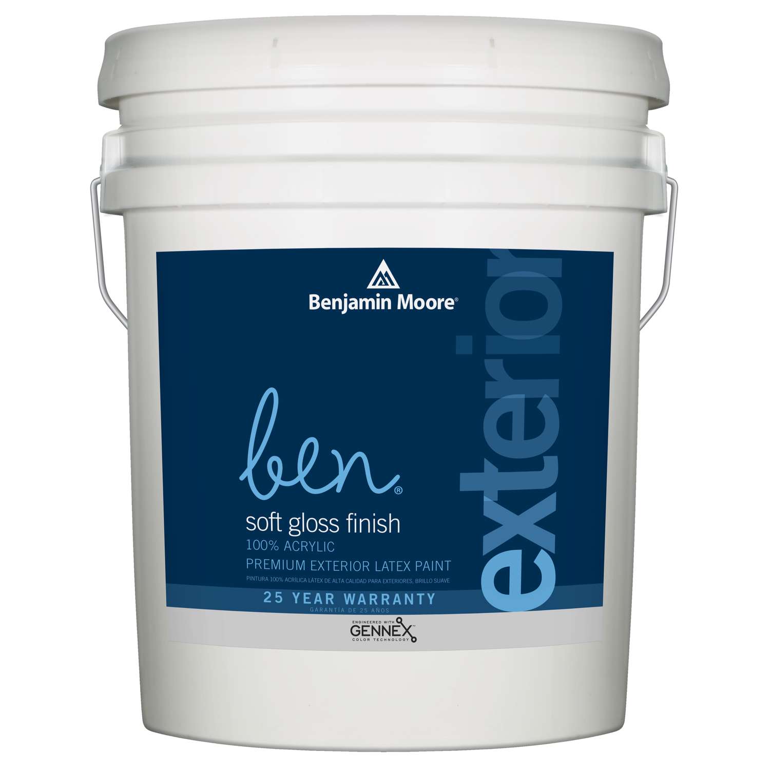 Benjamin Moore ben Soft Gloss White Paint Exterior 5 gal. Ace Hardware