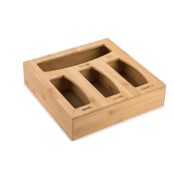 Core Kitchen Natural Bamboo Plastic Bag Organizer