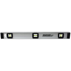 Johnson 24 in. Aluminum I-Beam Level 3 vial