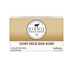 Dionis Goat Milk Skincare Vanilla Bean Scent Soap Bar 6 oz 1 pk