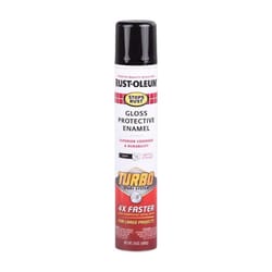 Rust-Oleum Stops Rust Turbo Spray System Gloss Black Protective Enamel Spray Paint 24 oz