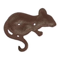 Zingz & Thingz 4 in. H X 5.75 in. L Brown Cast Iron Wall Hook