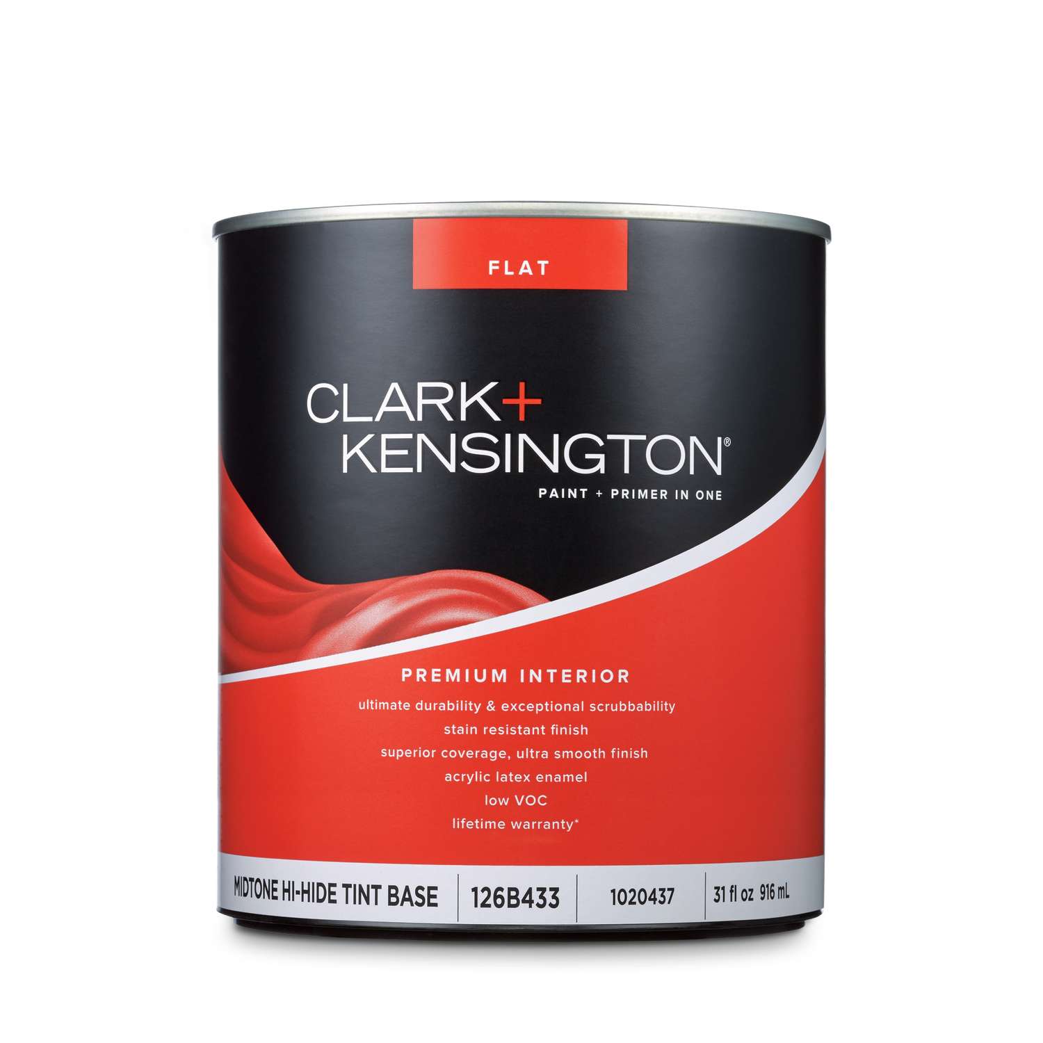 Clark+Kensington Flat Tint Base Midtone HiHide Base Acrylic Latex