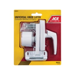 Ace Assorted White Steel Universal Knob Latch 1 pk