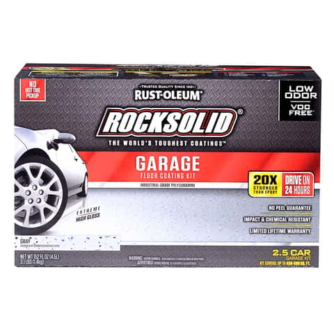 293513 Rocksolid Polycuramine Garage Oil Floor Coating, 2.5 Car Kit, G