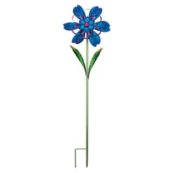 Regal Art & Gift Assorted Metal 36 in. H X 10 in. L X 4.75 in. W Flower Ribbon Garden Stake Spinner