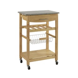 Linon Home Decor Traditional 15.75 in. W X 22.83 in. L Rectangular Kitchen Cart