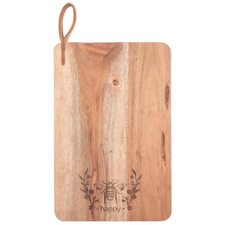 Karma Gifts Faith Cutting Board Acacia Wood Ceramic Handle Blessed Thankful