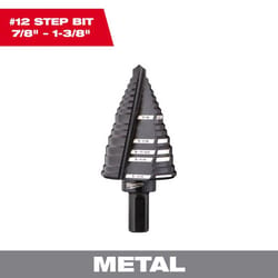 Milwaukee 7/8 - 1-3/8 in. Black Oxide Step Drill Bit 1 pk