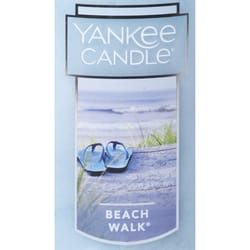 Yankee Candle Blue/Clear Beach Walk Scent Perfect Pillar Candle Jar 12 oz