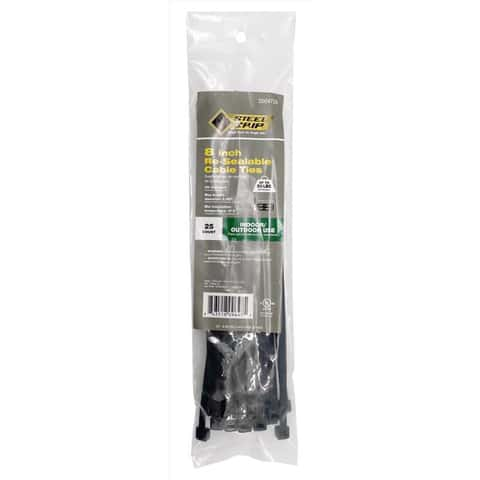 60 X Reusable Cable Ties Black, Adjustable Releasable Hook And