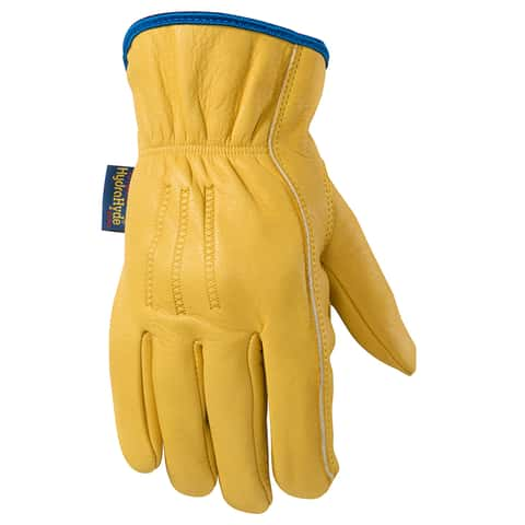 Wells Lamont Men’s Slip-On HydraHyde Full Leather Work Gloves |  Water-Resistant | X-Large