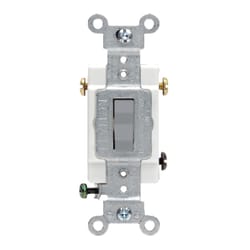 Leviton Commercial 15 amps Toggle Switch Gray 1 pk