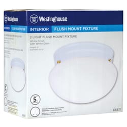 Westinghouse 5 in. H X 8.75 in. W X 8.75 in. L White Ceiling Light