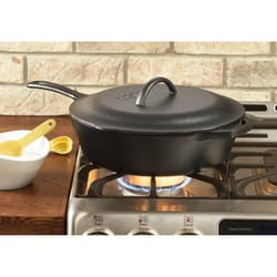 Lodge Cast Iron Deep Skillet 11.75 in. 0.53 qt Black
