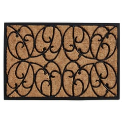 Calloway Mills Applegate 2 W X 3 L Black/Brown Rectangle Coir Door Mat