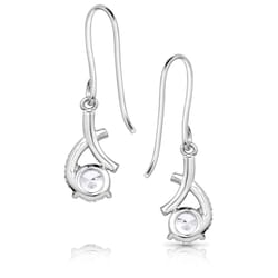 Montana Silversmiths Women's Hugs & Kisses Crystal Silver Earrings One Size Fits Most