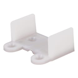 Prime-Line 1-5/16 in. L White Plastic Sliding Door Guide 1 pc