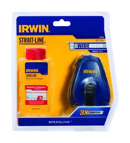 Irwin Strait-Line Red Chalk and Reel Set 100 ft. - Ace Hardware