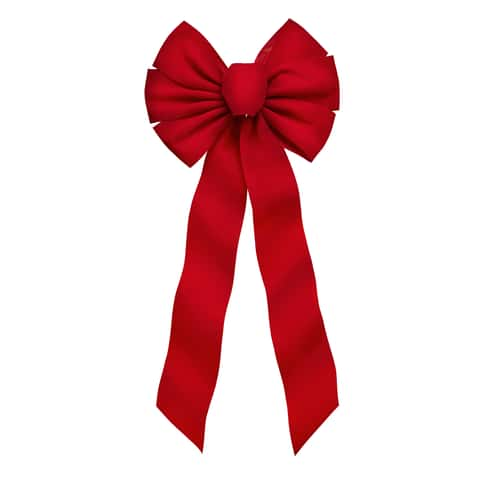 Large Red Ribbon Pull Bows - 9 inch Wide, Set of 6, 4th of July, Christmas, Gift Bows