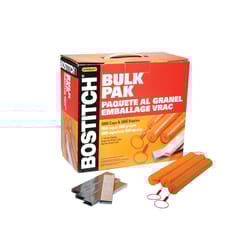 Bostitch 5/16 in. W X 1 in. L 18 Ga. Medium Crown Caps and Staples 5000 pk