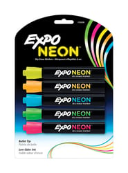 EXPO Low Odor Neon Color Dry Erase Markers 5 pk