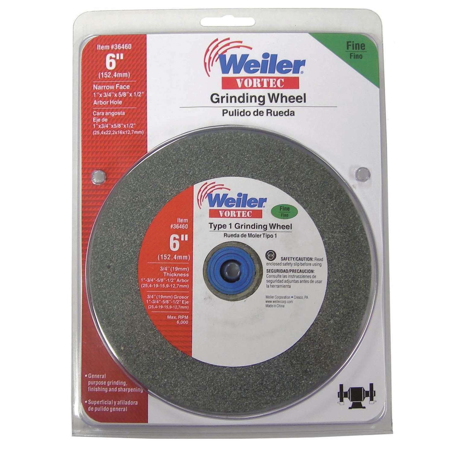 Weiler Vortec Pro 6 in. D Grinding Wheel Ace Hardware