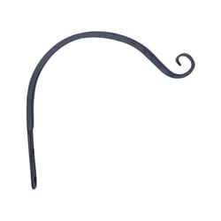 Living Accents Black Wrought Iron 12 in. H Curved Forged Plant Hook 1 pk