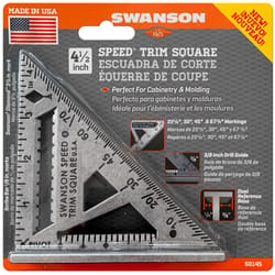 Swanson 4-1/2 in. L Aluminum Trim Speed Square