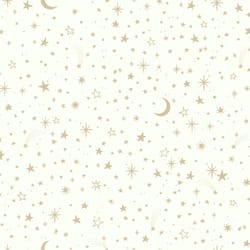 RoomMates 16.5 ft. L Twinkle Little Star Gold Vinyl Peel and Stick Wallpaper