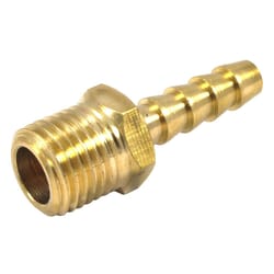 Forney Brass Air Hose End 1/4 in. Male X 1/4 in. Hose Barb 1 pc