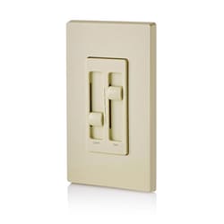 Leviton Decora SureSlide Ivory Fan/LED Dimmer Slide Switch 1 pk