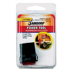 Jandorf 20 amps Double Pole Rocker Power Tool Switch Black/Red 1 pk