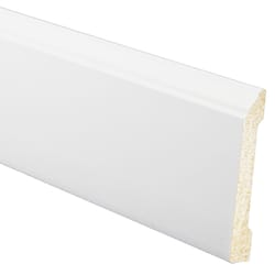 Inteplast Building Products 1/2 in. H X 4-3/16 in. W X 8 ft. L Prefinished White Polystyrene Wall Ba