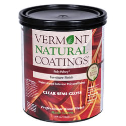 Vermont Natural Coatings PolyWhey Semi-Gloss Clear Water-Based Furniture Finish 1 qt