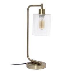 Lalia Home 18.8 in. Antique Brass Bronze Desk Lamp