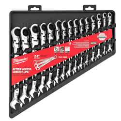 Milwaukee Metric Flex Head Combination Wrench Set 15 pc