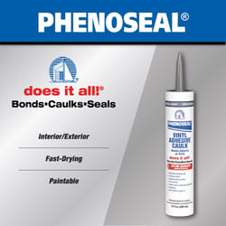 Phenoseal Gray Vinyl Kitchen and Bath Adhesive Caulk 10 oz