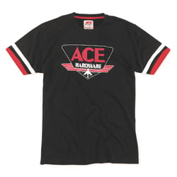 Ace Vintage Threads M Short Sleeve Men's Crew Neck Black Tee Shirt