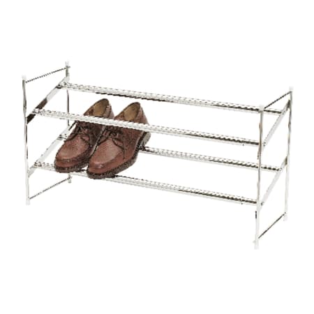 Whitmor Wood Stackable 2-Shelf Shoe Rack 31 inch White