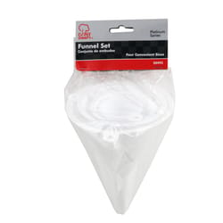 Chef Craft White Plastic Funnel Set