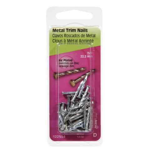 Hillman 7/8 in. Trim Zinc-Plated Steel Nail Flat Head Hillman 7/8 in. Trim Zinc-Plated Steel Nail Flat Head